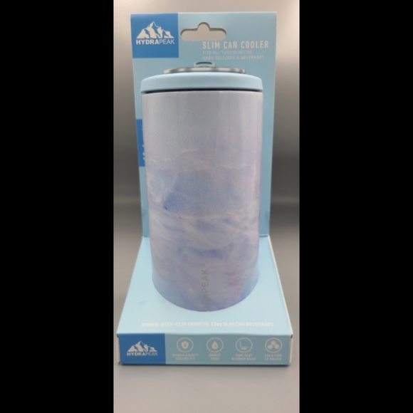 Hydrapeak 12 oz Slim Can Cooler Marble Purple/Blue - Picture 2 of 5